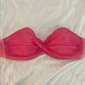 Pink Strapless Bandeau Swim Top